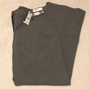 NWT New York & Company gray with white stripe dress pants Size 12
